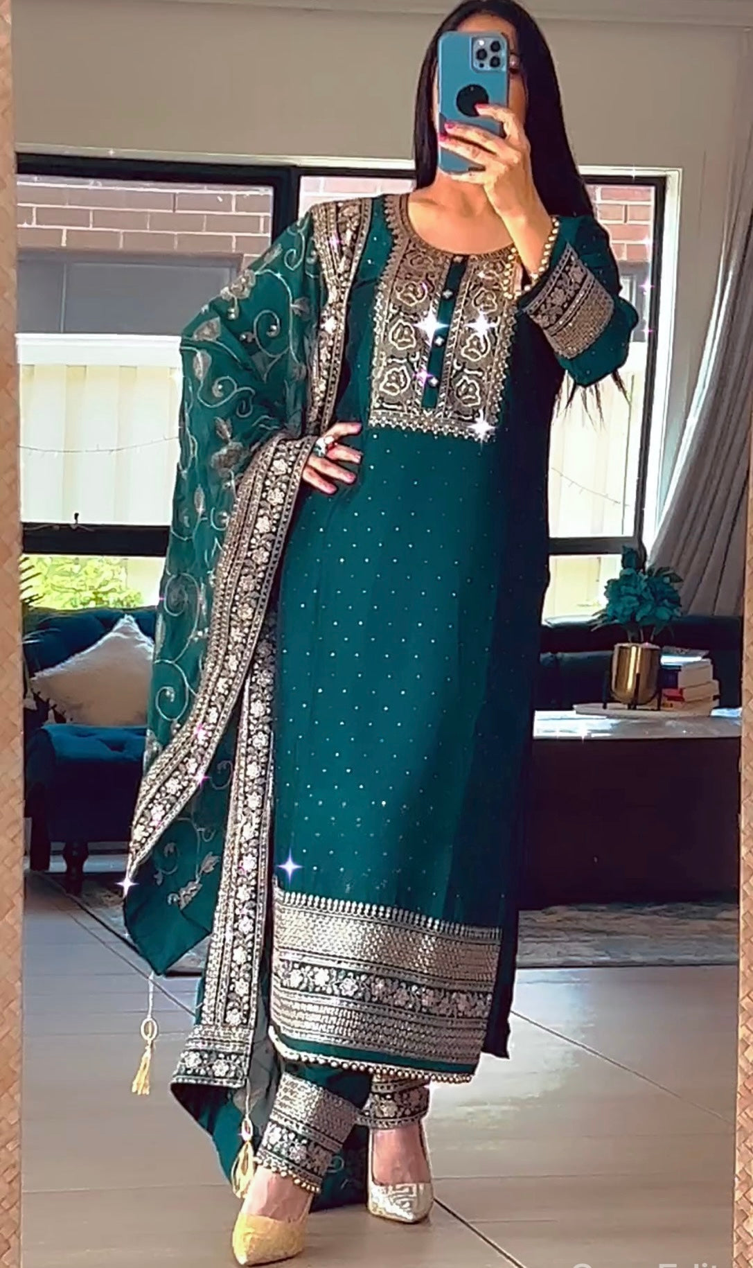 New Designer Long Top , Pant and Dupptta In Fancy Style LM-422