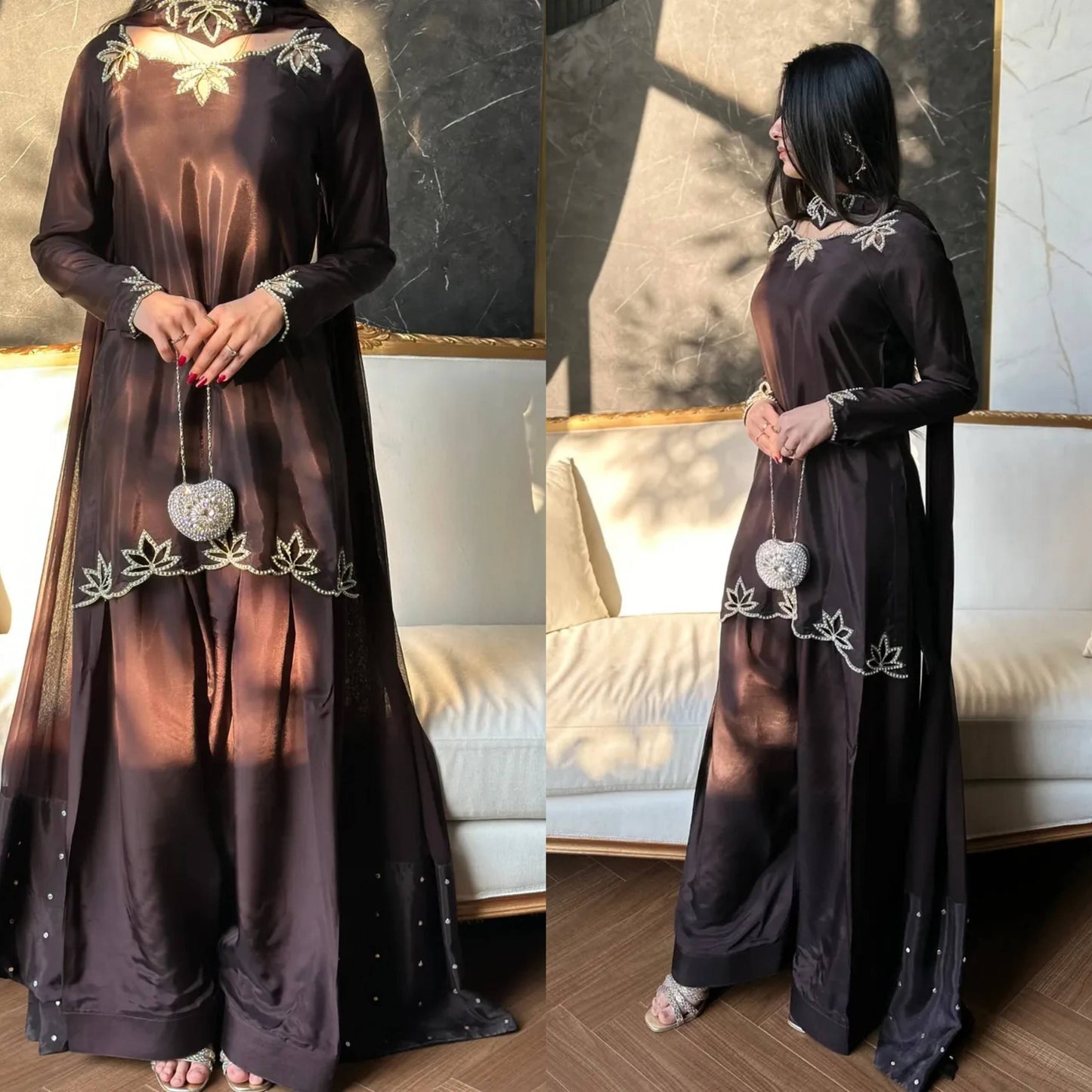 Designer Festive Wear Farshi Suit Set