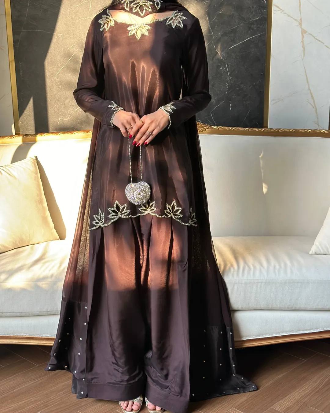 Designer Festive Wear Farshi Suit Set