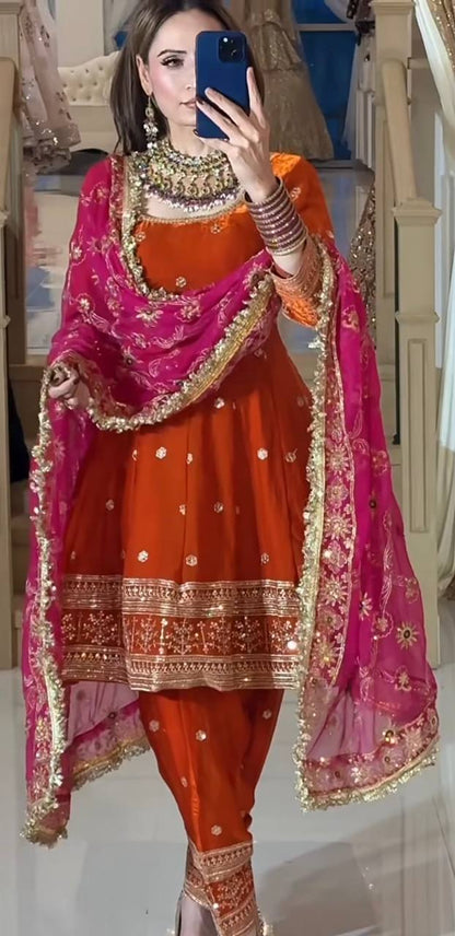 Premium Patiala Suit with Embroidered Dupatta