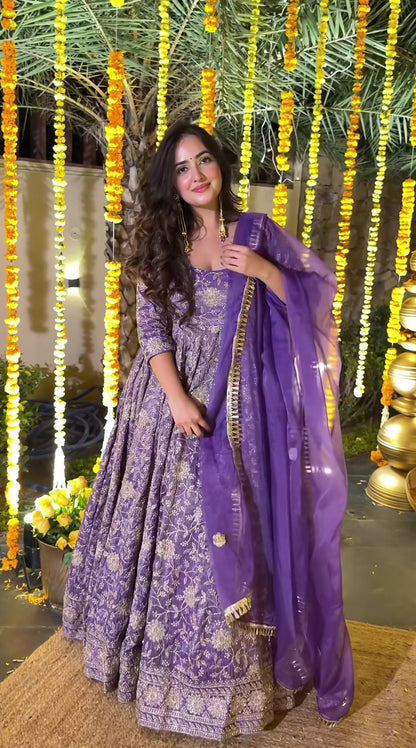 A Royal Amethyst Dream, Woven in Timeless Grace