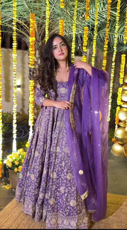 A Royal Amethyst Dream, Woven in Timeless Grace