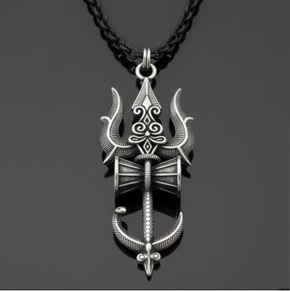 Handmade Shiv Trishul Damru Pendent